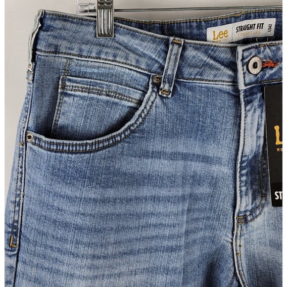 Lee Jeans Mens 34x32 Blue Straight Fit Straight Leg Active Stretch NWT - Picture 3 of 12